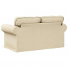 Sofa Kremowy 155 x 82 x 80 cm tkanina