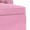 Chaise Lounge z Fartuszkiem z poduszką 3 pcs Różowy tkanina