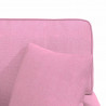 Chaise Lounge z Fartuszkiem z poduszką 3 pcs Różowy tkanina