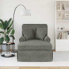 Chaise Lounge z Fartuszkiem 3 pcs Jasnoszary Tkanina sztruksowa