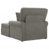 Chaise Lounge z Fartuszkiem 3 pcs Jasnoszary Tkanina sztruksowa