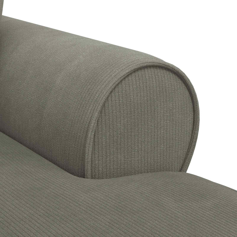 Chaise Lounge z Fartuszkiem 3 pcs Jasnoszary Tkanina sztruksowa