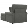 Chaise Lounge z Fartuszkiem z poduszką 3 pcs Ciemnoszary