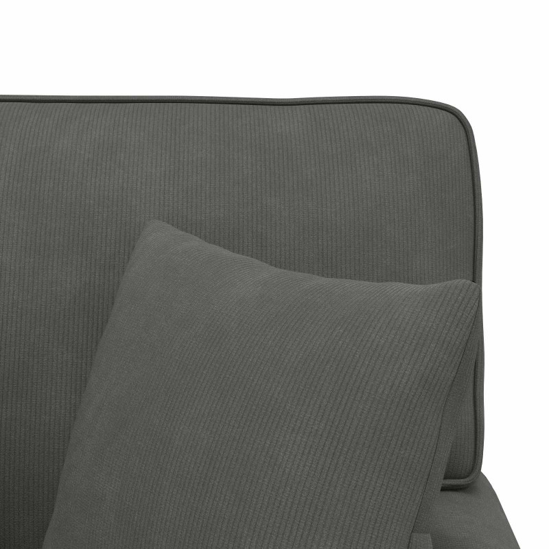 Chaise Lounge z Fartuszkiem z poduszką 3 pcs Ciemnoszary