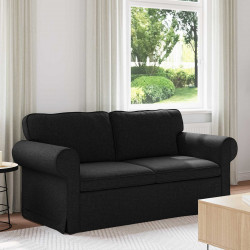 Sofa Czarny 175 x 82 x 80 cm tkanina