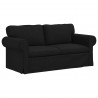 Sofa Czarny 175 x 82 x 80 cm tkanina