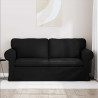 Sofa Czarny 175 x 82 x 80 cm tkanina