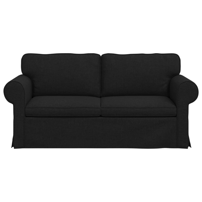Sofa Czarny 175 x 82 x 80 cm tkanina