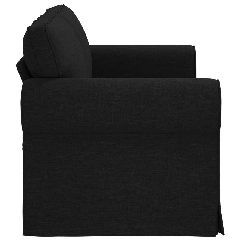 Sofa Czarny 175 x 82 x 80 cm tkanina