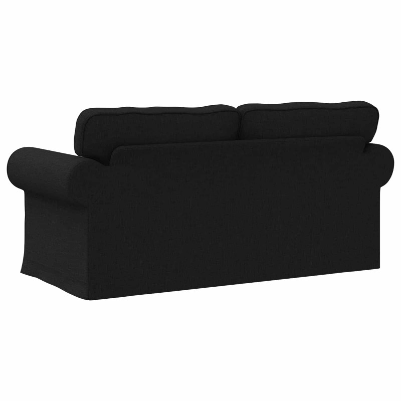 Sofa Czarny 175 x 82 x 80 cm tkanina