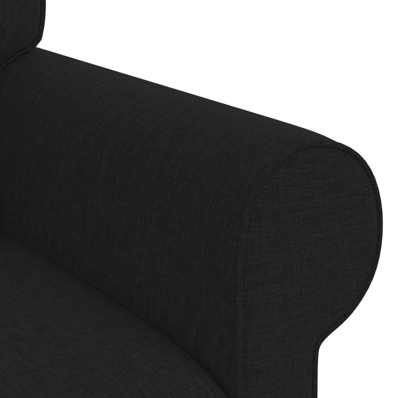 Sofa Czarny 175 x 82 x 80 cm tkanina
