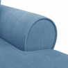 Chaise Lounge z Fartuszkiem 3 pcs Niebieski Tkanina sztruksowa