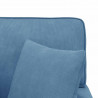 Chaise Lounge z Fartuszkiem 3 pcs Niebieski Tkanina sztruksowa