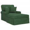 Chaise Lounge z Fartuszkiem z poduszką 3 pcs Zielony dżungli