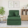 Chaise Lounge z Fartuszkiem z poduszką 3 pcs Zielony dżungli