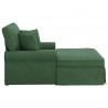 Chaise Lounge z Fartuszkiem z poduszką 3 pcs Zielony dżungli