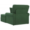 Chaise Lounge z Fartuszkiem z poduszką 3 pcs Zielony dżungli