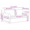 Sofa Ciemnoszary 175 x 82 x 80 cm tkanina