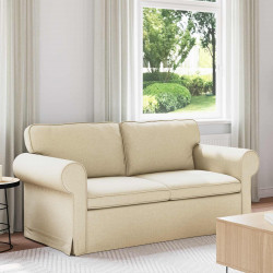 Sofa Kremowy 175 x 82 x 80 cm tkanina