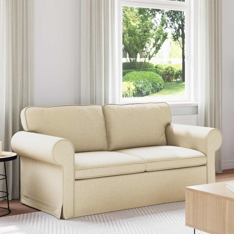 Sofa Kremowy 175 x 82 x 80 cm tkanina