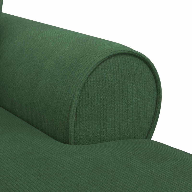Chaise Lounge z Fartuszkiem z poduszką 3 pcs Zielony dżungli