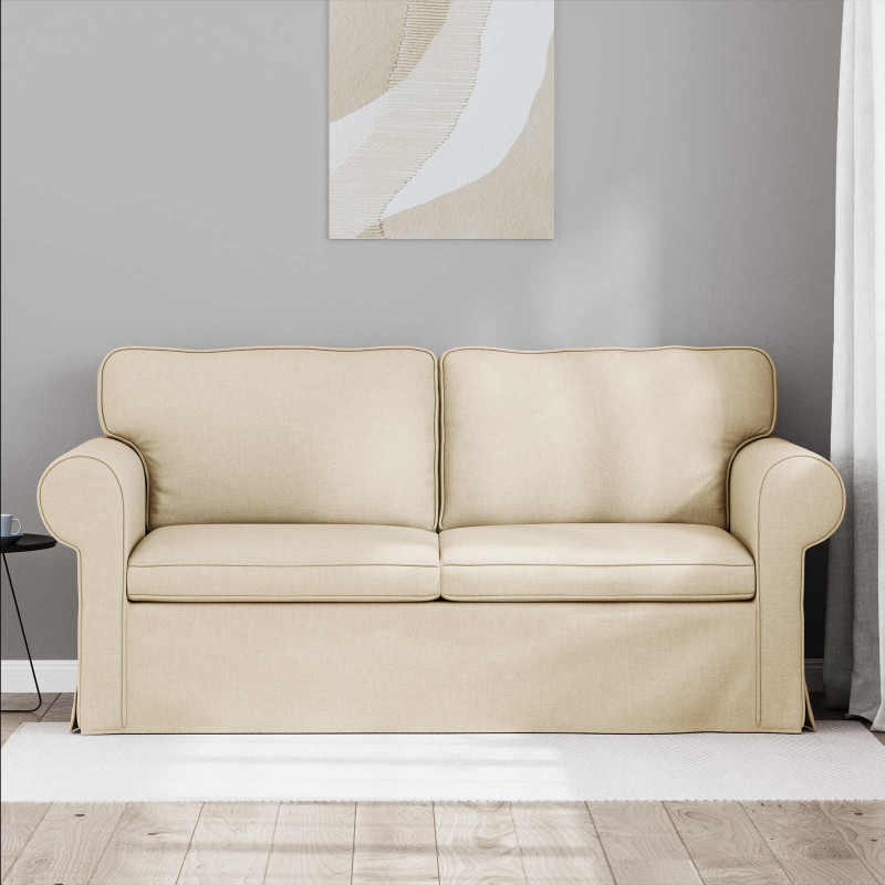 Sofa Kremowy 175 x 82 x 80 cm tkanina