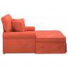 Chaise Lounge z Fartuszkiem 3 pcs Czerwono-pomarańczowy
