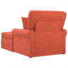 Chaise Lounge z Fartuszkiem 3 pcs Czerwono-pomarańczowy