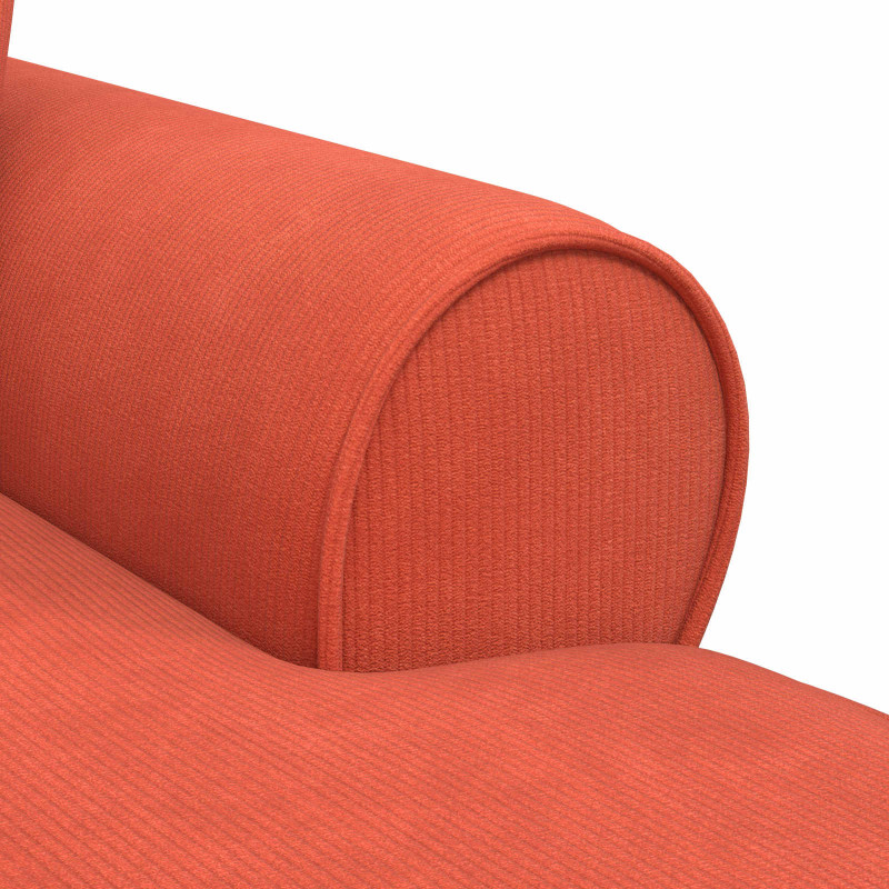 Chaise Lounge z Fartuszkiem 3 pcs Czerwono-pomarańczowy