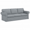 Sofa Jasnoszary 215 x 82 x 80 cm tkanina