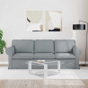 Sofa Jasnoszary 215 x 82 x 80 cm tkanina