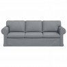 Sofa Jasnoszary 215 x 82 x 80 cm tkanina