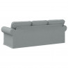 Sofa Jasnoszary 215 x 82 x 80 cm tkanina