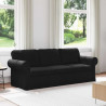 Sofa Czarny 215 x 82 x 80 cm tkanina