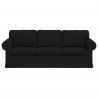 Sofa Czarny 215 x 82 x 80 cm tkanina
