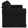 Sofa Czarny 215 x 82 x 80 cm tkanina