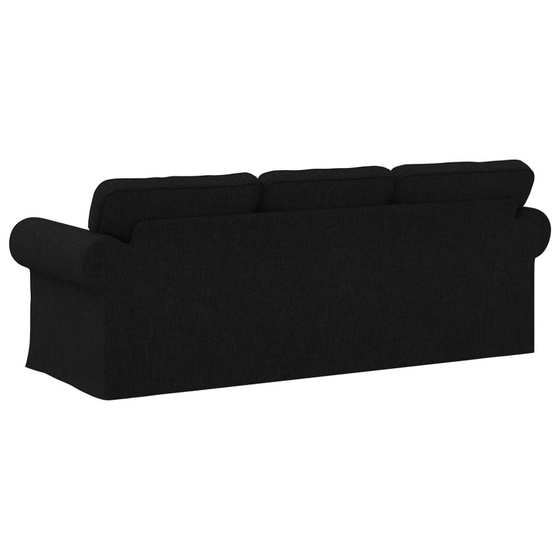 Sofa Czarny 215 x 82 x 80 cm tkanina