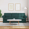 Sofa Ciemna zieleń 215 x 82 x 80 cm tkanina