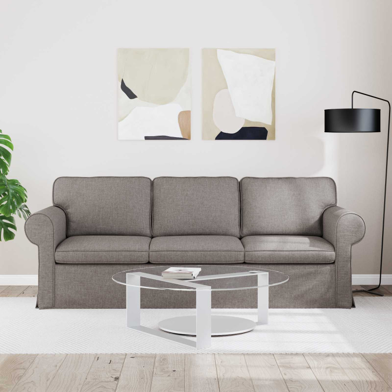 Sofa Ciemnoszary 215 x 82 x 80 cm tkanina