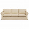 Sofa Kremowy 215 x 82 x 80 cm tkanina