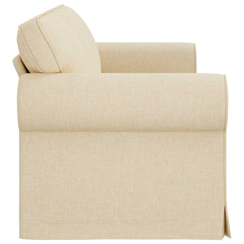 Sofa Kremowy 215 x 82 x 80 cm tkanina