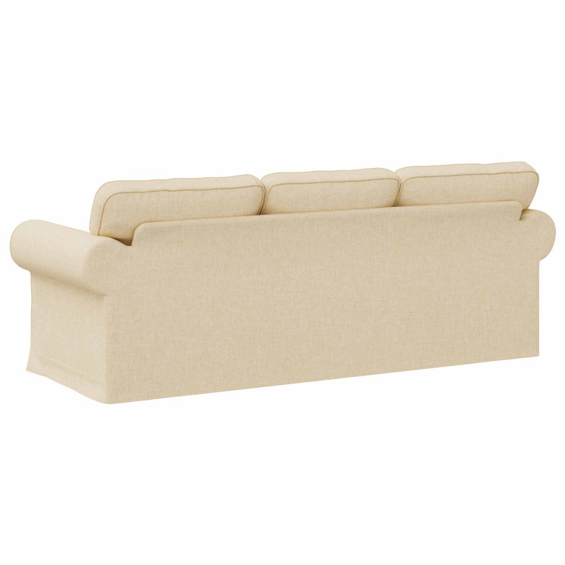 Sofa Kremowy 215 x 82 x 80 cm tkanina