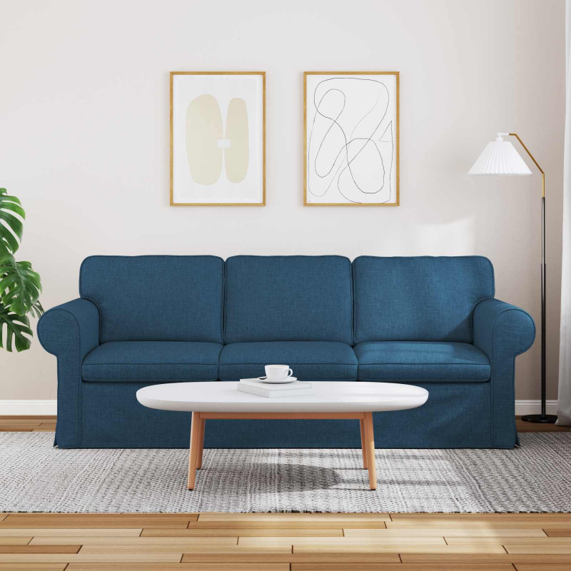 Sofa Niebieski 215 x 82 x 80 cm tkanina