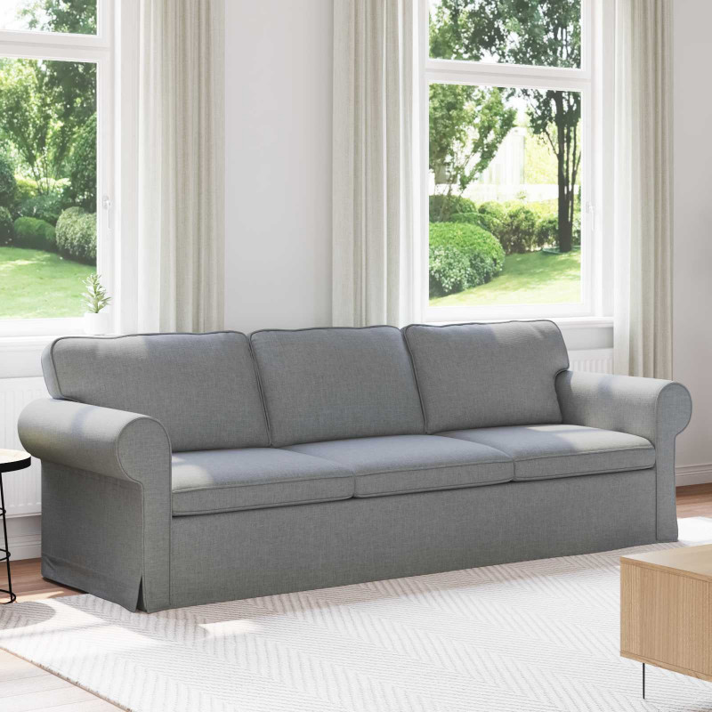 Sofa Jasnoszary 245 x 82 x 80 cm tkanina