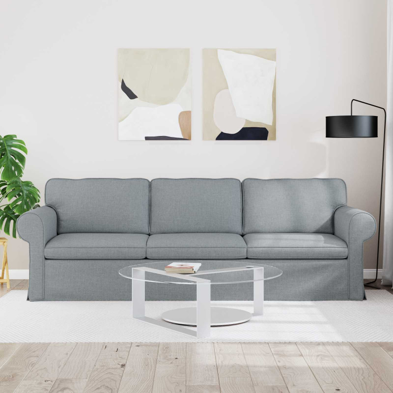 Sofa Jasnoszary 245 x 82 x 80 cm tkanina