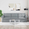 Sofa Jasnoszary 245 x 82 x 80 cm tkanina