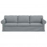 Sofa Jasnoszary 245 x 82 x 80 cm tkanina