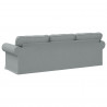 Sofa Jasnoszary 245 x 82 x 80 cm tkanina