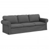 Sofa Ciemnoszary 245 x 82 x 80 cm tkanina