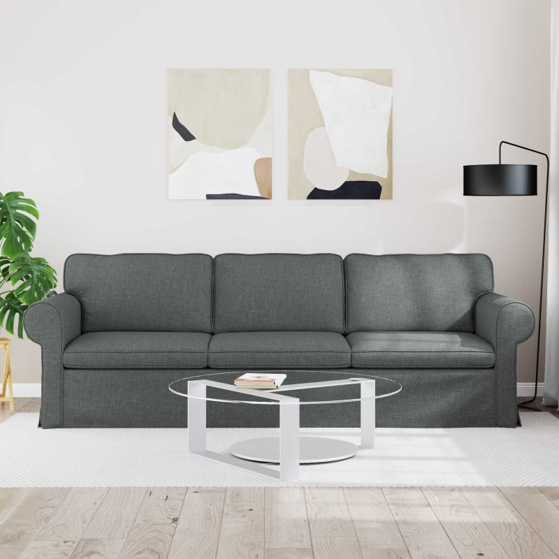 Sofa Ciemnoszary 245 x 82 x 80 cm tkanina